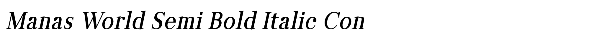 Manas World Semi Bold Italic Con image